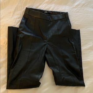 Zara leather trousers